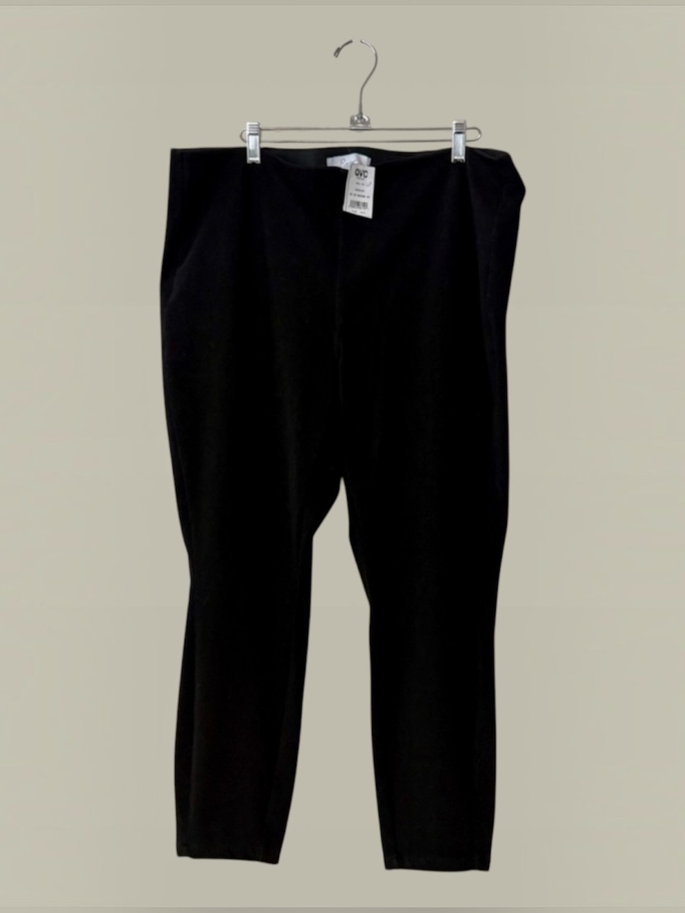 🆕 Encore by Idina Menzel Black Knit Denim Legging *NWT* $79 Large-Petite QVC